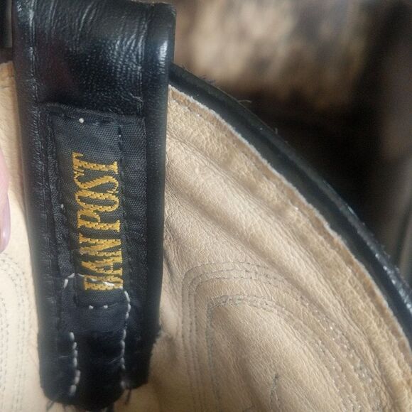 Dan Post Vintage Western Python and Black Leather Stitched Cowgirl Boots Size 6 - Picture 12 of 15